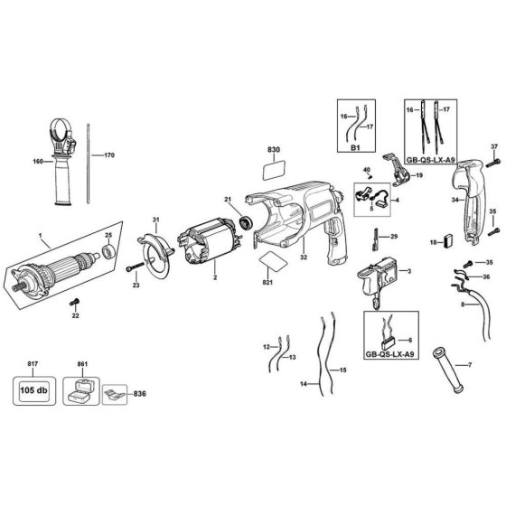 Field Assembly for DeWalt D25103K