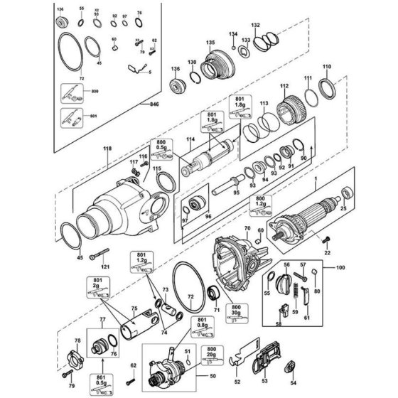 Main Assembly for DeWalt D25113K