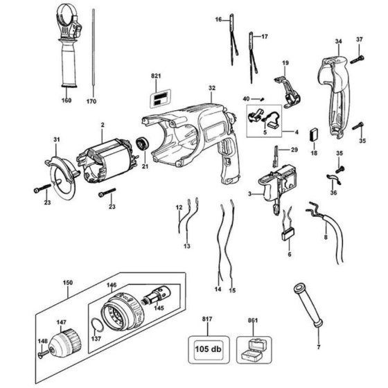 Field Assembly for DeWalt D25114K