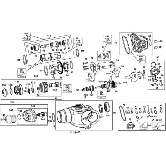 Intershaft Assembly for DeWalt D25124K