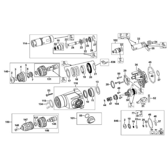 Intershaft Assembly for DeWalt D25144