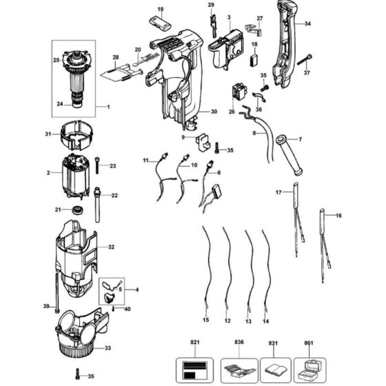 DeWalt D25304K Main Assembly