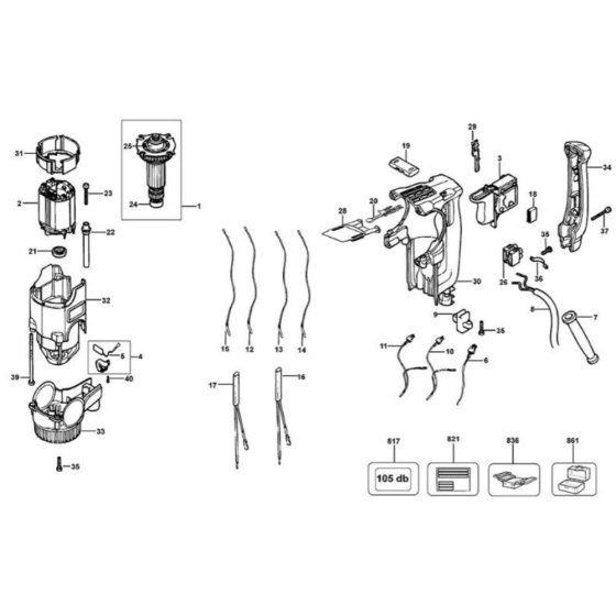 Main Assembly for DeWalt D25313K