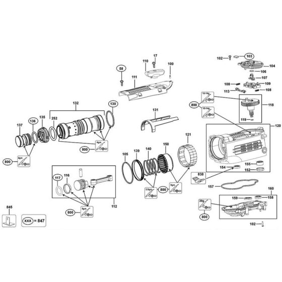 Piston Assembly for DeWalt D25891K