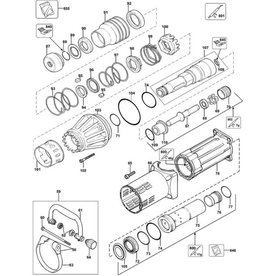 Cylinder Assembly for DeWalt