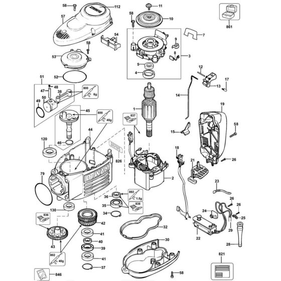 DeWalt D25899K Main Assembly