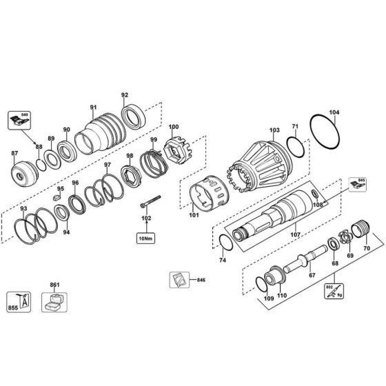 Spindle Assembly for DeWalt D25902K