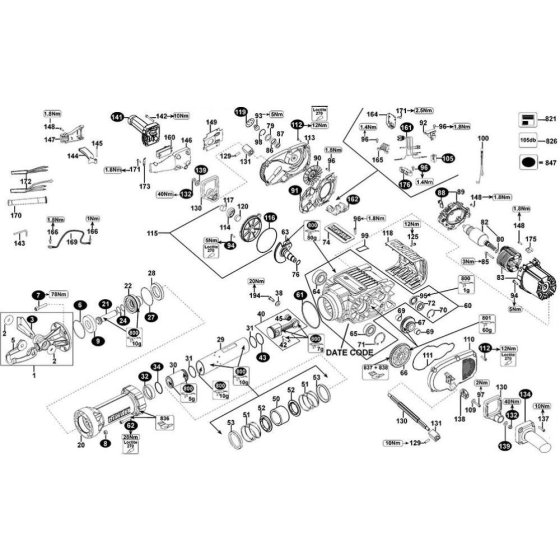 Main Assembly for DeWalt D25980