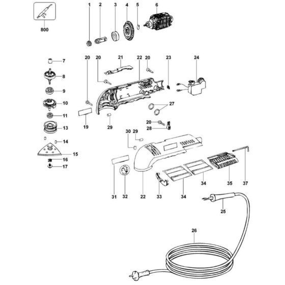 DeWalt D26430-TYPE-1 Assembly