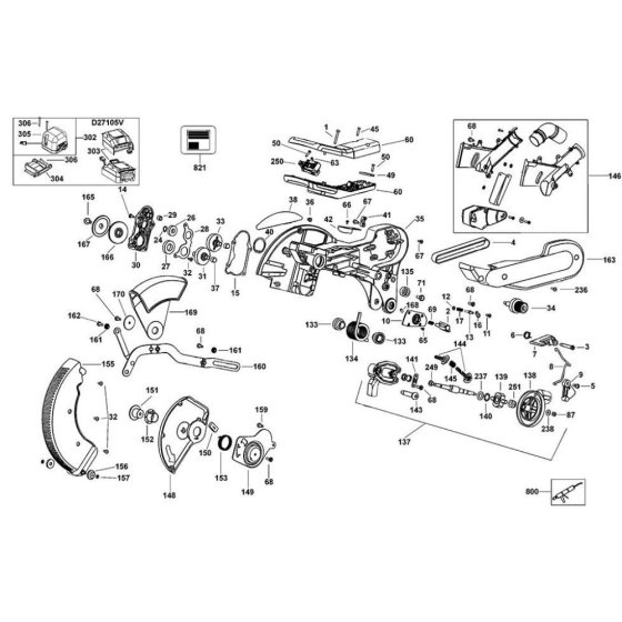 Main Assembly for DeWalt D27105
