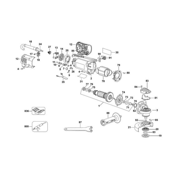 DeWalt D28130 Main Assembly