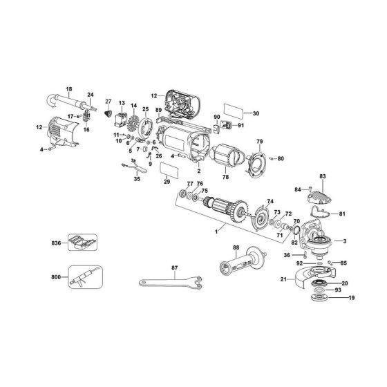 DeWalt D28130K Main Assembly