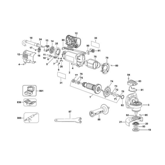 Main Assembly for DeWalt D28135