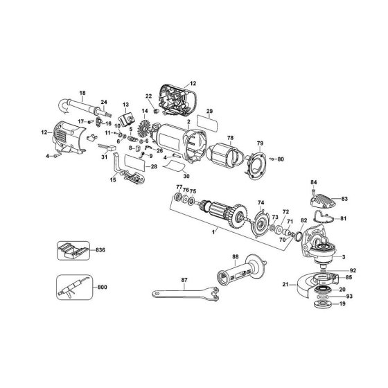 DeWalt D28142 Main Assembly