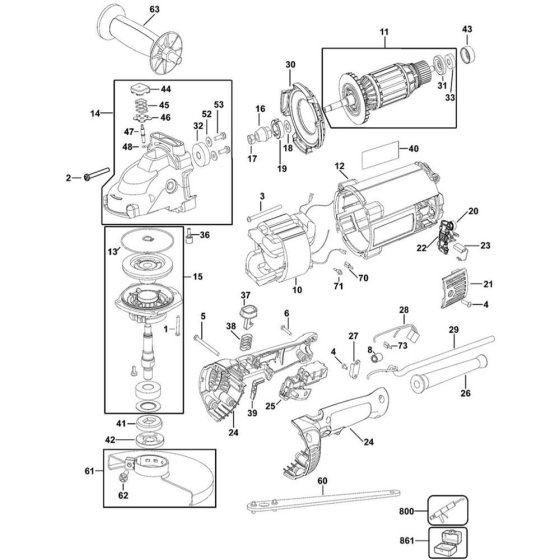 DeWalt D28492 Main Assembly