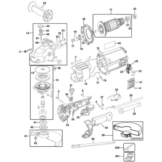 DeWalt D28492 Main Assembly