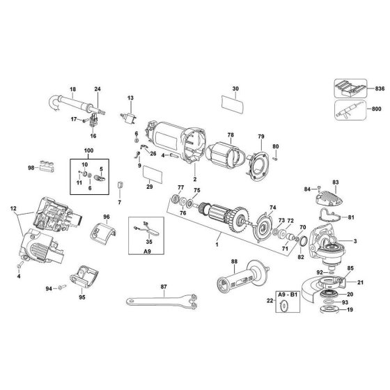 Main Assembly for DeWalt D28803