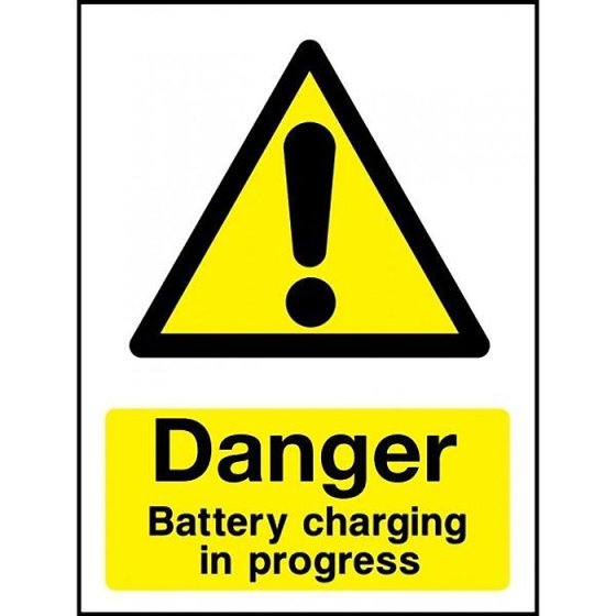 'Danger Battery Charging' Sign