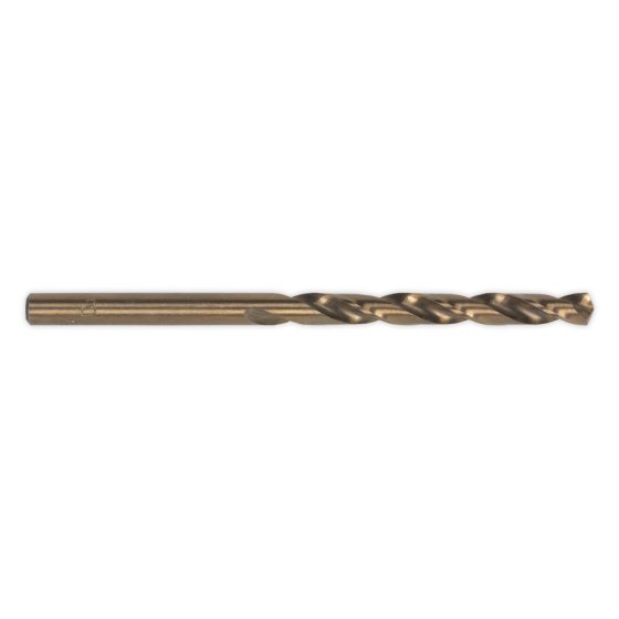 HSS Cobalt Fully Ground Drill Bit 1/4" Pack of 10 Sealey Part No. DBI14CB