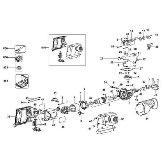 Main Assembly for DeWalt DC305KL