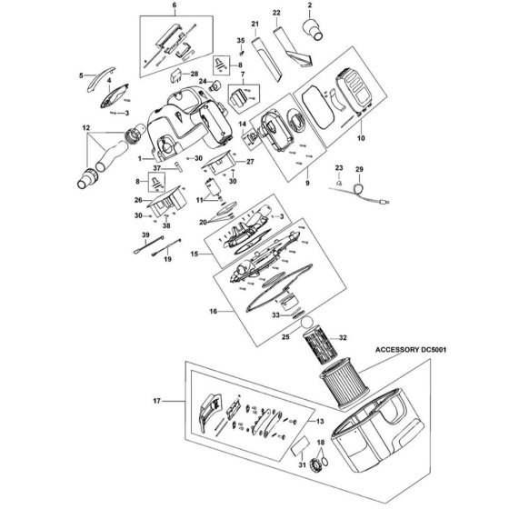 DeWalt DC500 Type 1 Assembly