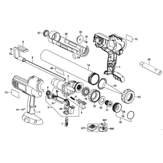 DeWalt DC547 Type 11 Assembly