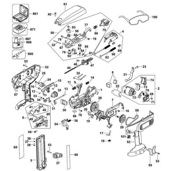 Main Assembly for DeWalt DC602
