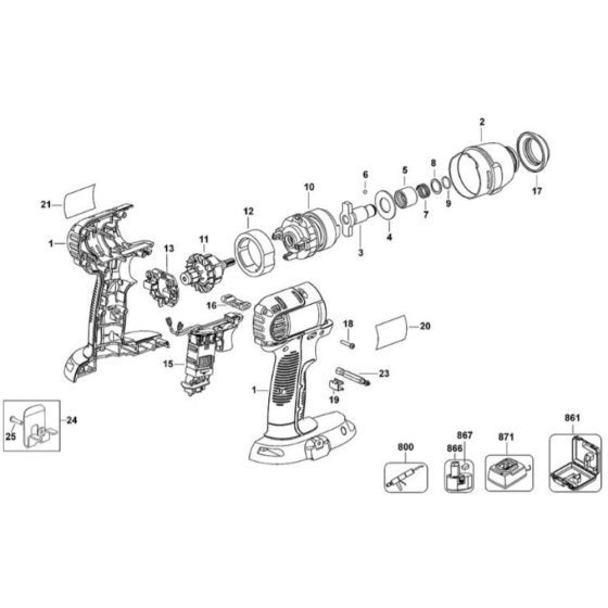 DeWalt DC825 Type 10 Assembly