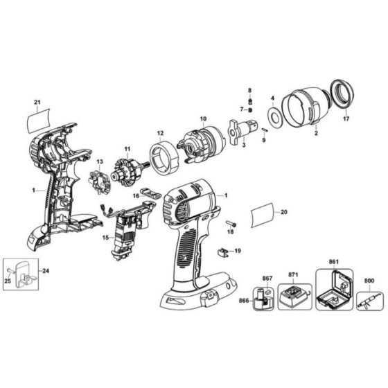 DeWalt DC830 Type 10 Assembly