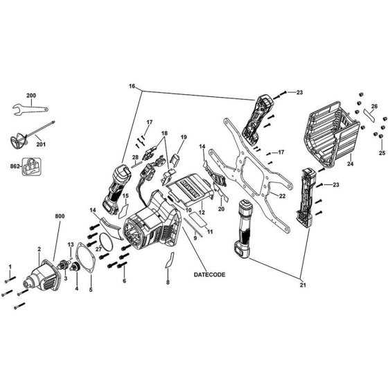 Main Assembly for DeWalt DCD240