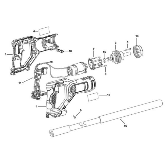 Main Assembly for DeWalt DCE531