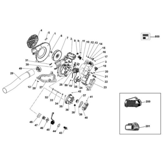 Main Assembly for DeWalt DCM582