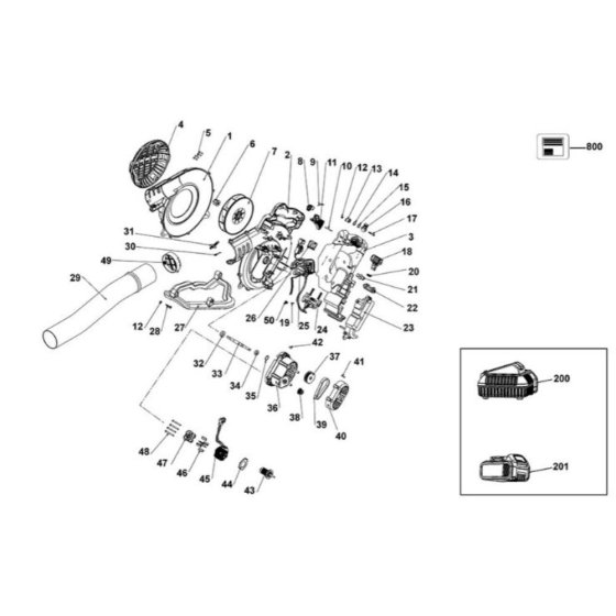 Main Assembly for DeWalt DCM582