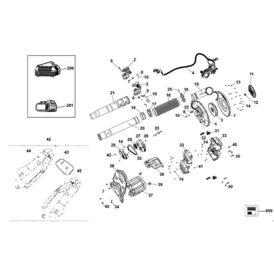 Main Assembly for DeWalt DCM587