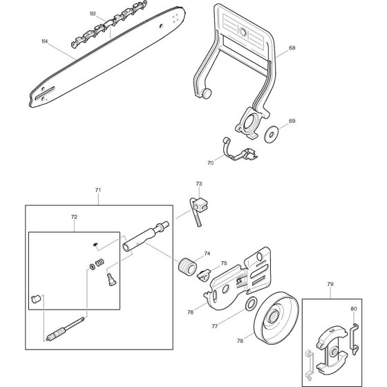 Guide, Clutch & Chain Assembly