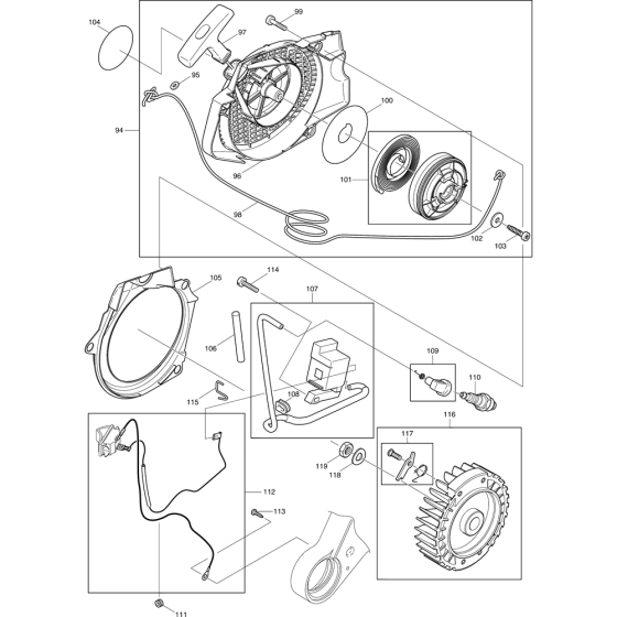 Starter Assembly for Makita DCS6401-45