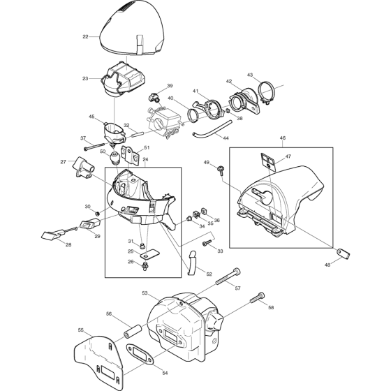 Muffler & Carburetor Assembly