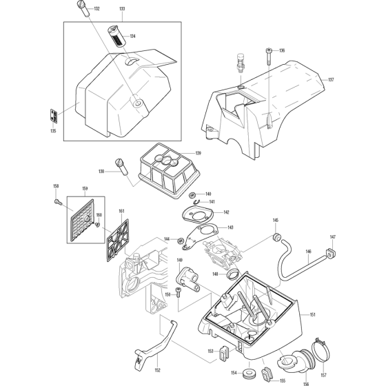 Air Filter & Cover for Makita DCS9010-74