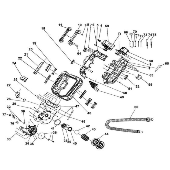 Main Assembly for DeWalt DCV580