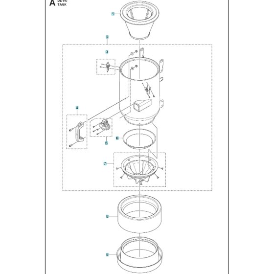 Tank Assembly for DE110H