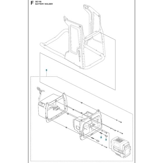 Battery Box for Husqvarna DE110iH