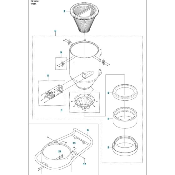 Tank Assembly for DE130H