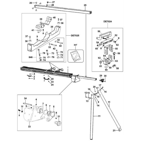Main Assembly for DeWalt DE7023