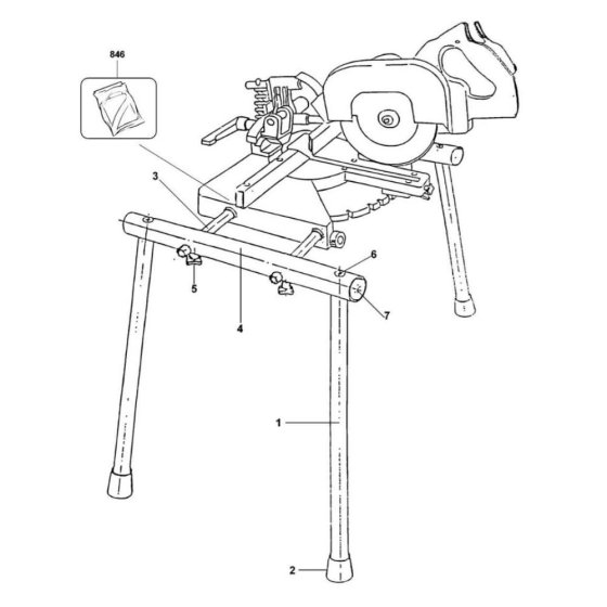 DeWalt DE7024 Leg Stand Assembly