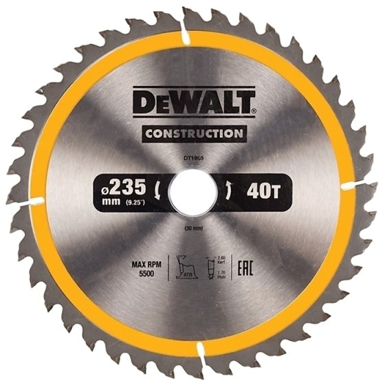 DEWALT 235mm Saw Blades
