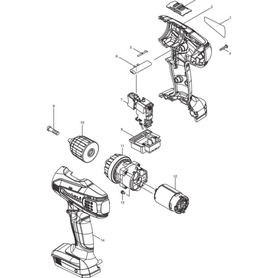 Makita DF347DWE Assembly