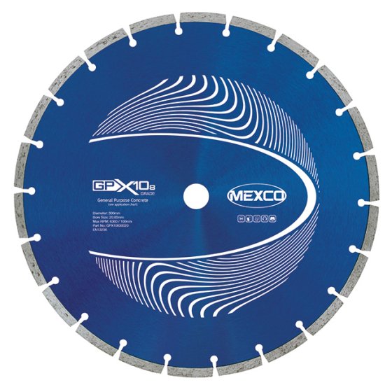 Mexco 300mm Concrete X10 Grade (8mm Diamond Blade Segment Height)