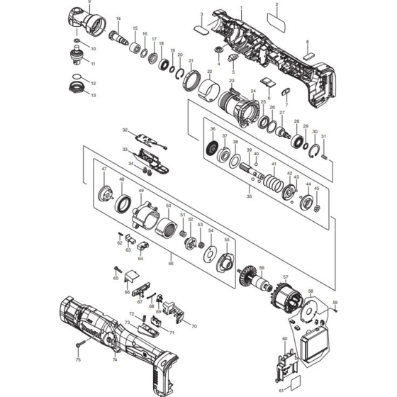 Makita DFL083FZ Assembly