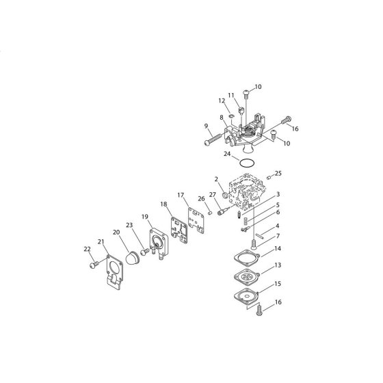Carburettor for Shindaiwa DH221