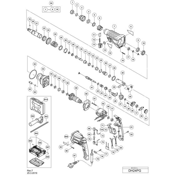 Main Assembly for Hikoki DH24PG